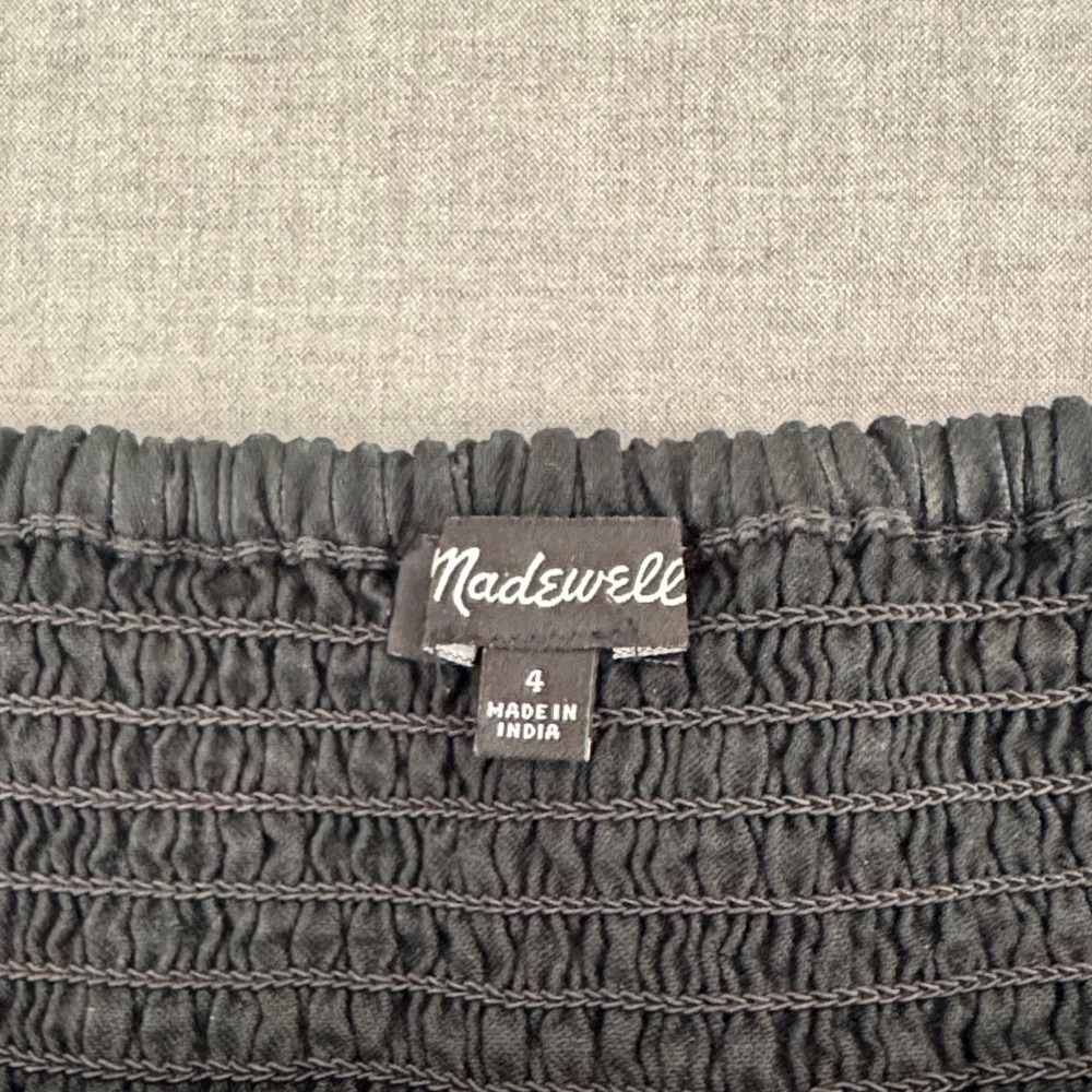 Madewell Black Button-Front Mini Dress - Picture 4 of 4